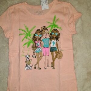 NWT Tropical Summer girls short sleeve tee size small 5/6